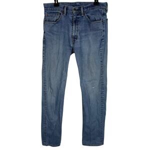 Levi's 505 Jeans Mens 34x34 Blue Denim Stretch Mid-Rise Regular Fit Straight Leg